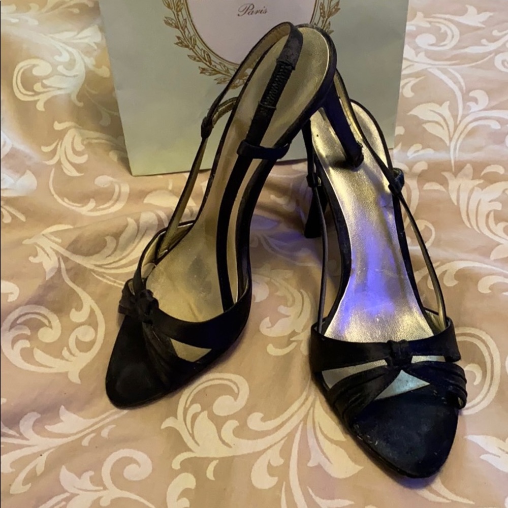 Nine West Silk Black Dress Heels